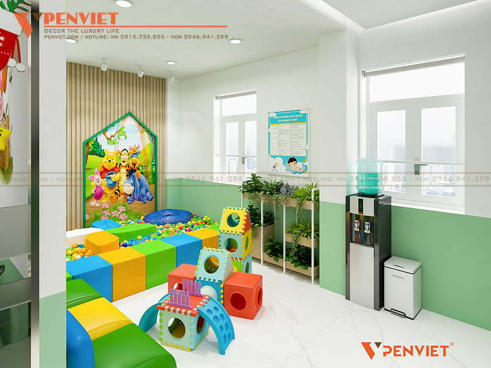 Khu vui chơi có nhiều cây xanh tạo không khí trong lành
