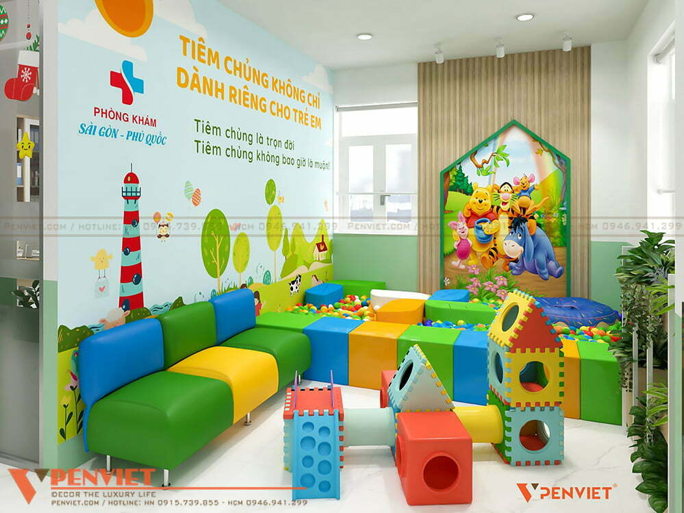 Khu vui chơi của trẻ nhỏ ở tầng 2 khoa Nhi