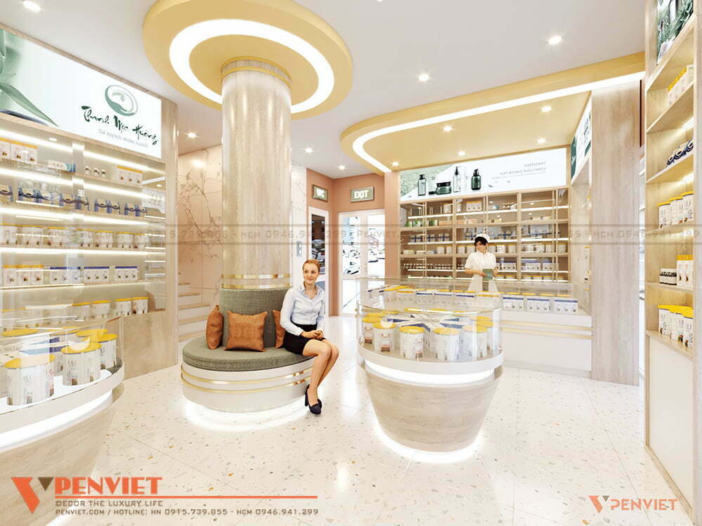 Cột trụ trang trí viền alu nổi bật, sang trọng