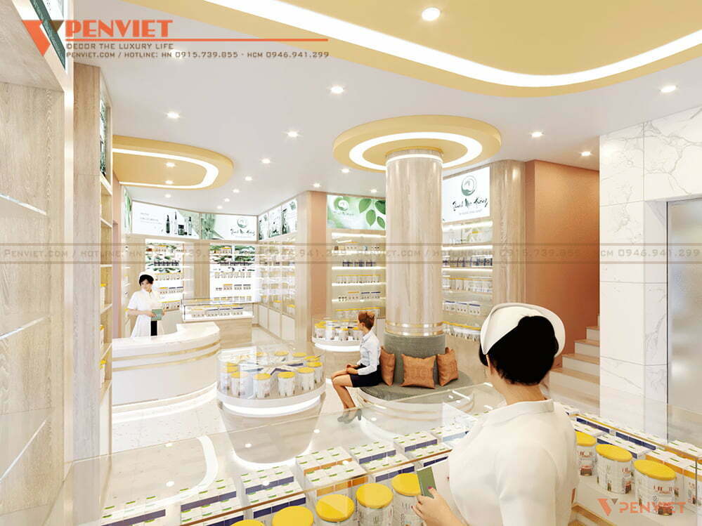Quầy lễ tân được bố trí ngay cửa ra vào