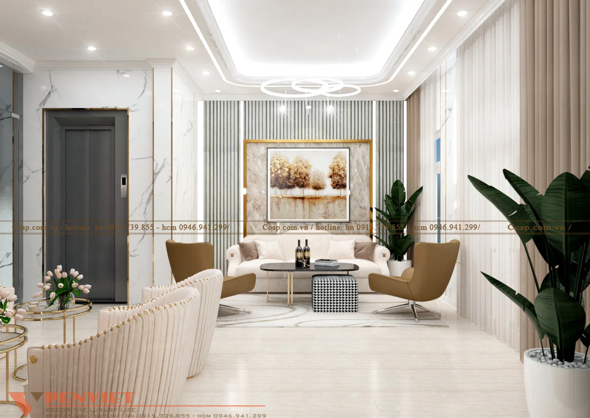 Thiết kế phòng chờ tầng 2 đẳng cấp, sang trọng