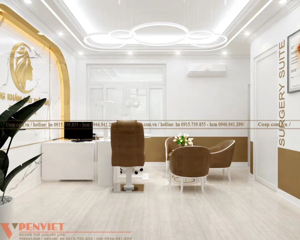 Phòng khám mắt trang trí nội thất hiện đại