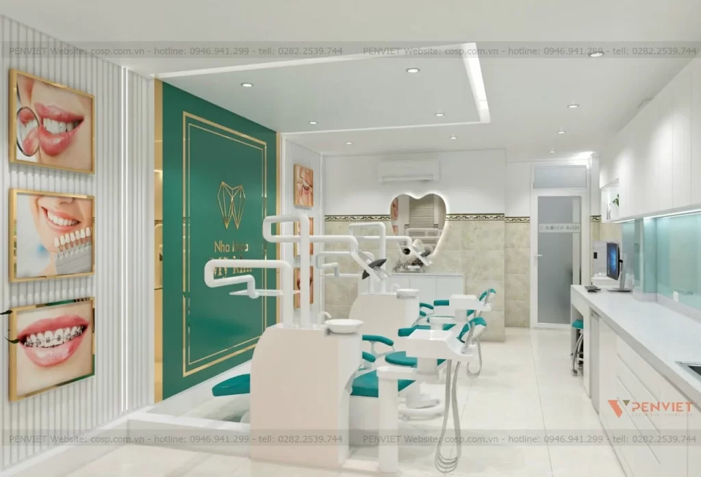 Góc nhìn phòng khám hướng ra cửa chính