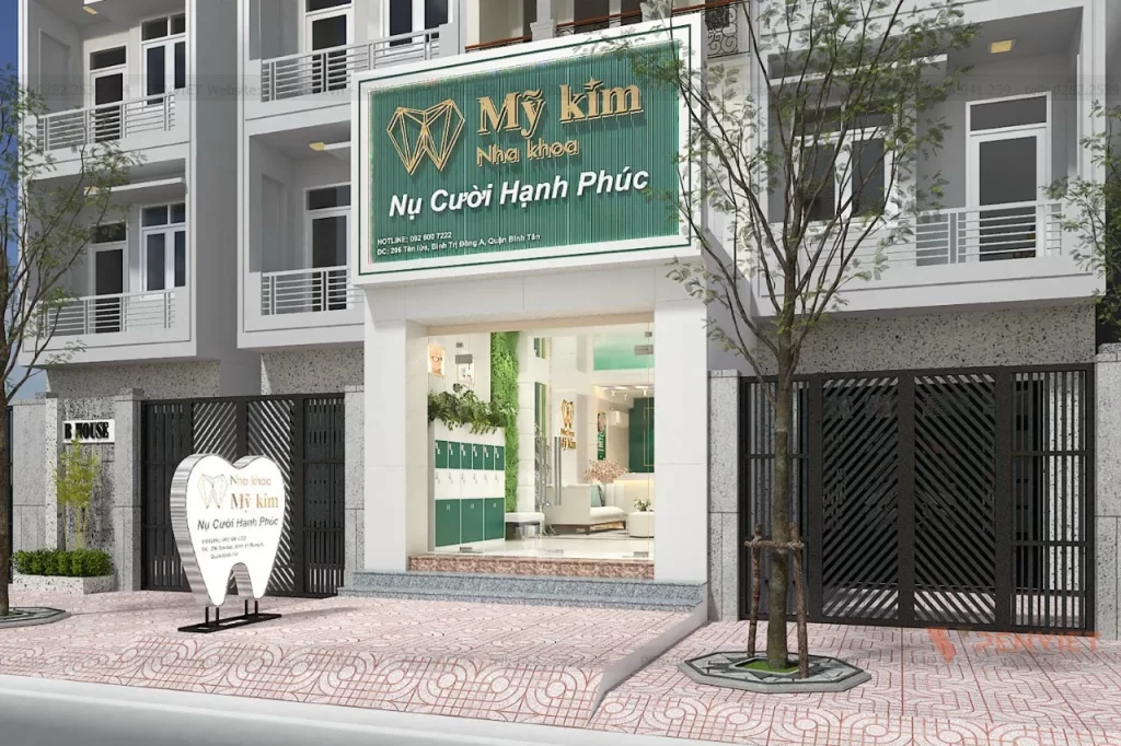 Hộp đèn chân đứng hình chiếc răng có đèn phát sáng thu hút