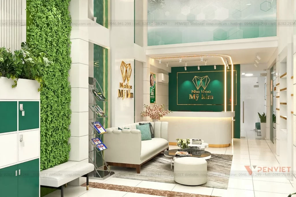 Bàn ghế sofa gam màu trắng kem tạo sự thoải mái cho khách hàng