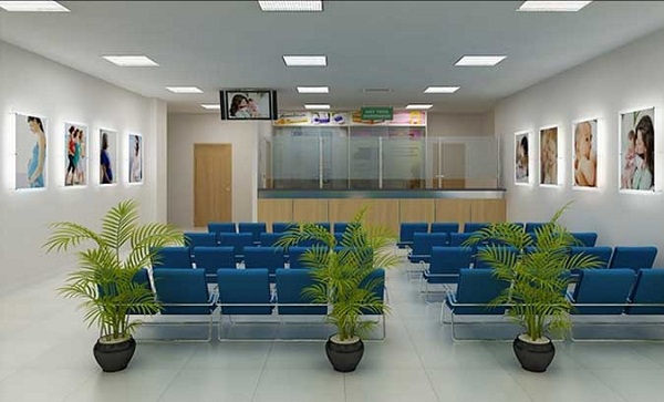 Thiết kế phòng chờ bệnh viện sản khoa mang phong cách đơn giản