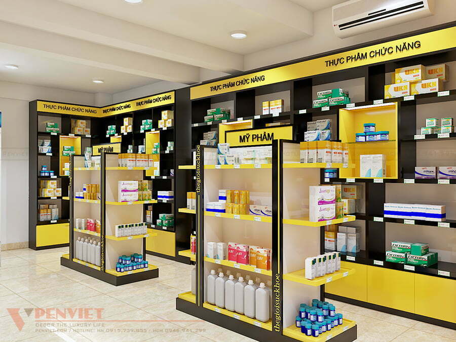Kệ trưng bày mỹ phẩm 4 mặt kệ tăng diện tích sử dụng