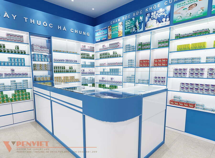 Quầy tư vấn hình chữ L hiện đại
