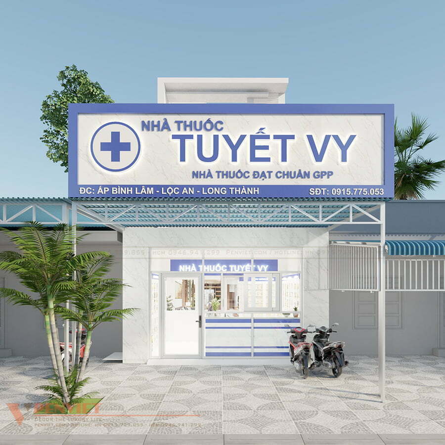 Thương hiệu, logo được làm bằng Mica phát sáng trên biển bảng