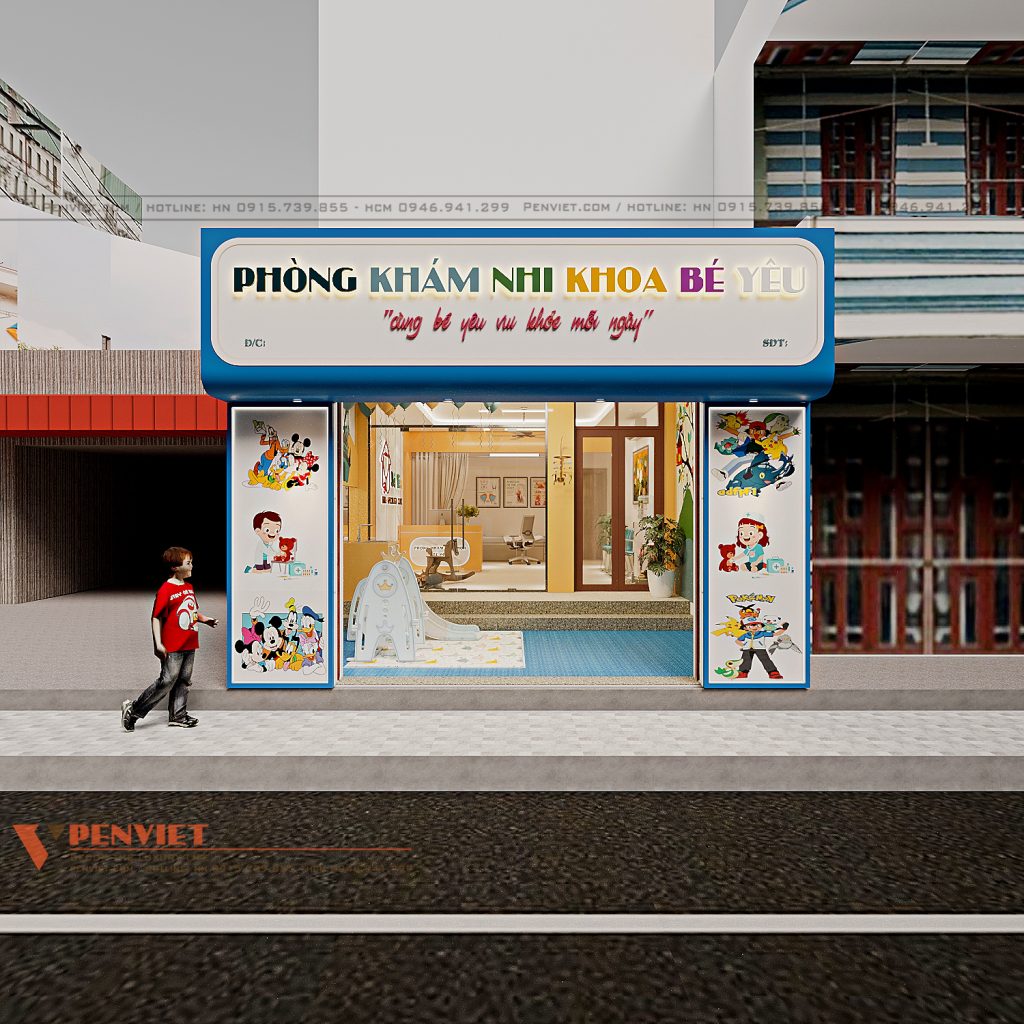 Thiết kế phòng khám đẹp Bé Yêu