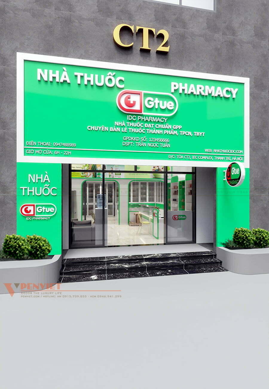 Biển bảng quầy thuốc ấn tượng thu hút khách hàng