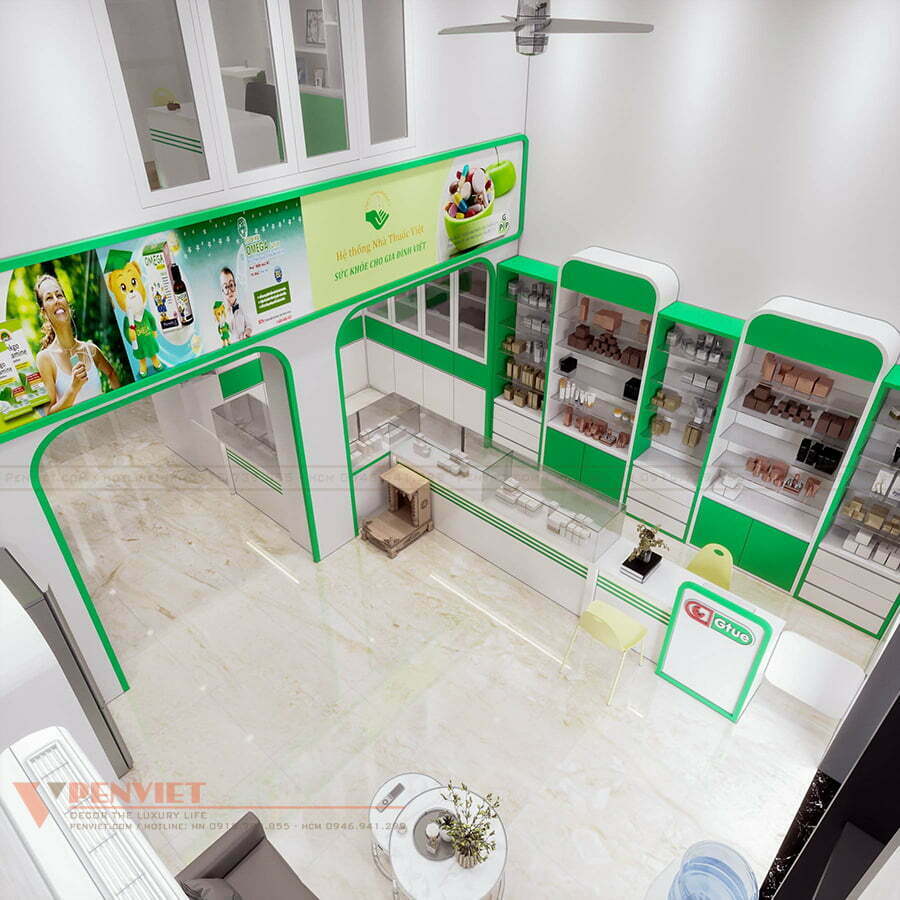 Bố trí nội thất khoa học phục vụ việc tư vấn, trưng bày và bán hàng