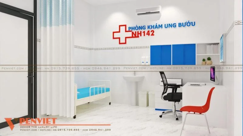 Phòng khám ung bướu thiết kế đơn giản