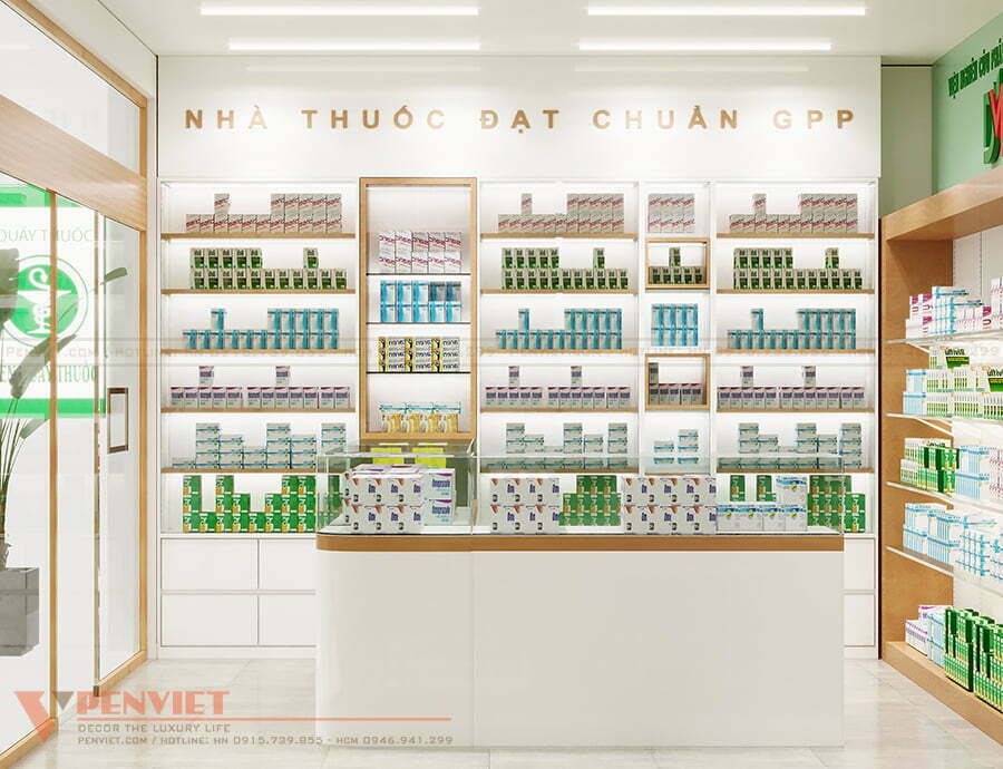 Quầy tư vấn hình chữ L bằng gỗ MDF