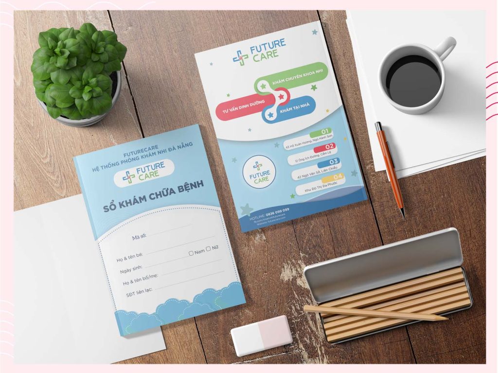 Bộ nhận diện thương hiệu phòng khám nhi đẹp mắt